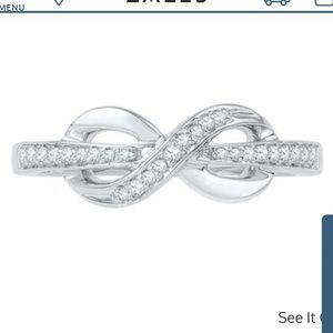 1/10 CT. Diamond Infinity Wrapped Ring in 10K White Gold